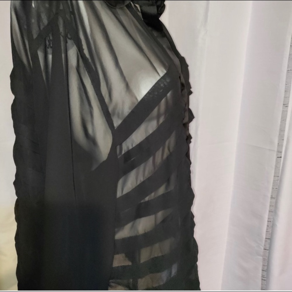 "ELLE" Semi Sheer Blouse